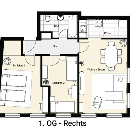Neu! Kings-apartment - 300m Zum Bahnhof - 6 Personen - Kueche - Gerberplatz * Memmingen